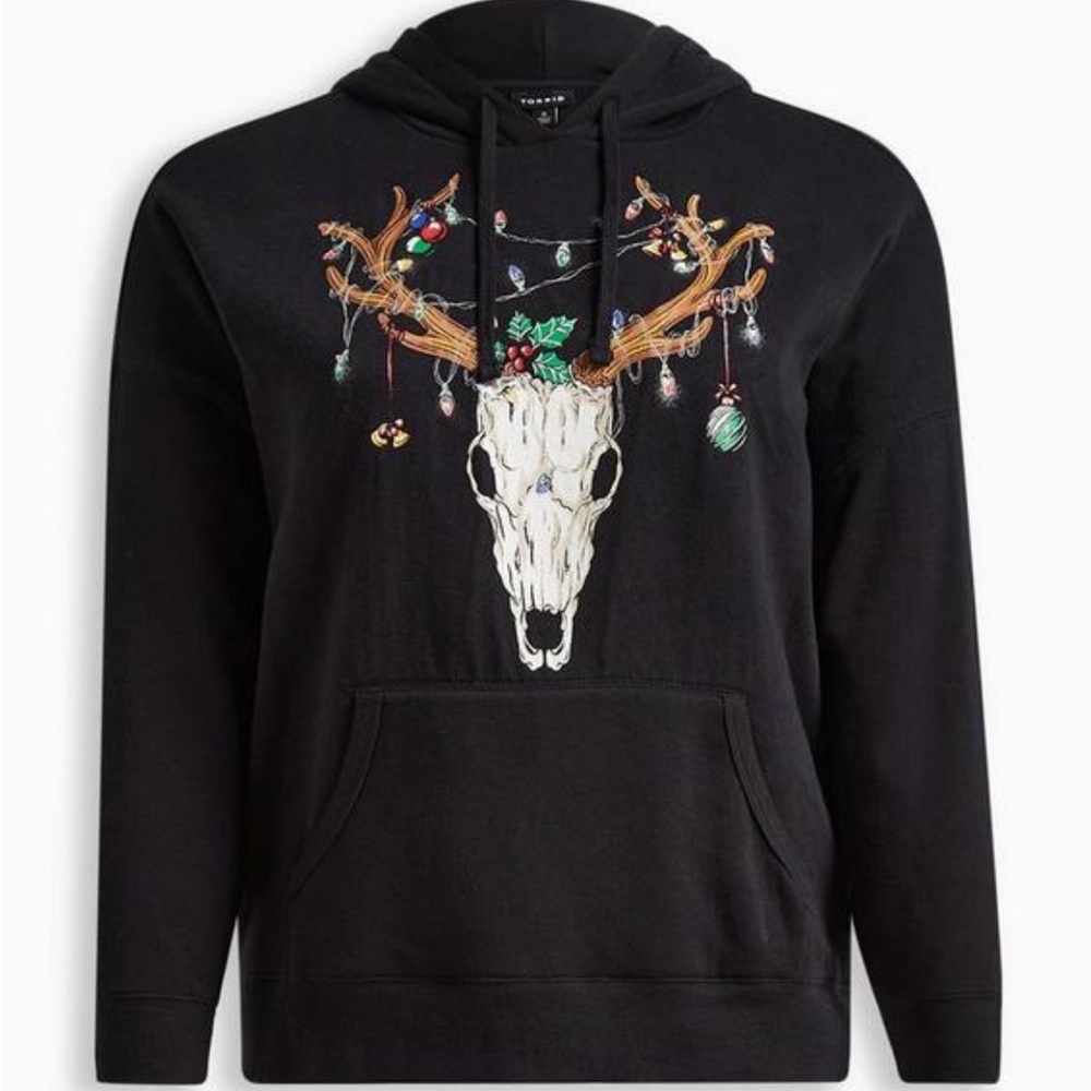 Torrid Light Up Reindeer Skull Relaxed Fit Hoodie